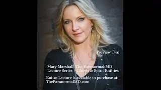 Ghsosts & Spirit Entities Lecture (P2) - Mary Marshall, The Paranormal MD