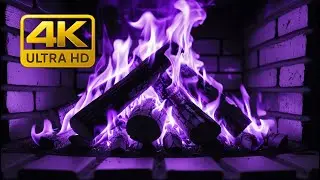 Mystic Purple Fire &ndash; Hypnotic Fireplace Ambience with Violet Glow for Peaceful Night Meditation