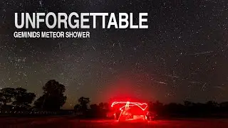 Geminids meteor shower in the Australian Outback