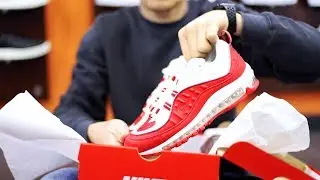 Unboxing Sneakers Nike Air Max 98 University Red 640744-602 | Freesneak Shop