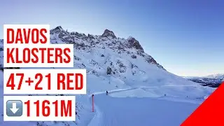 Davos Klosters (Parsenn), 47+21 🔴 RED - ROT (Klosters, Valley Run - Talabfahrt, 1161m Descent) #1 🇨🇭
