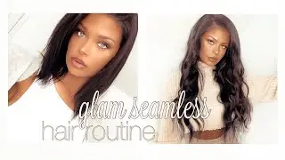 my daily hair extension routine | GLAM SEAMLESS