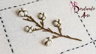 Cómo bordar a mano flores de algodón