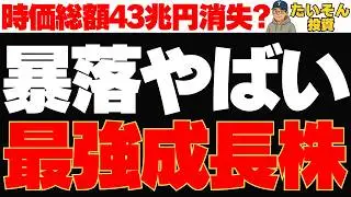 【暴落】王道グロース株は終焉なのか？株価急落の４銘柄を検討