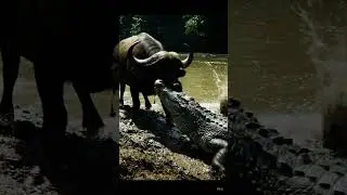 🐊🦬💥 Deadly River Ambush!