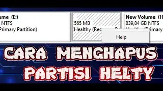 Menghapus Partisi Helty dalam Partisi SSD atau HD