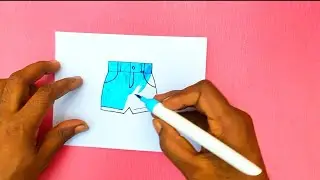 How to Draw and Color Shorts Step by Step | Easy Drawing for Beginners