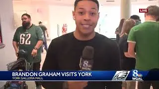 Eagles' legend Brandon Graham signing autographs and meeting fans at York Galleria Mall