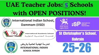 Top 5 Schools Hiring Across the UAE |UAE Teacher Jobs ALERT! Top 5 Schools Hiring in 2025!