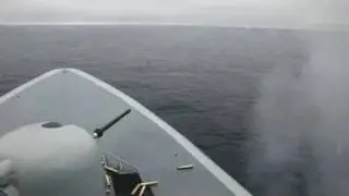 HDMS v&aelig;dderen afpr&oslash;ver kanon