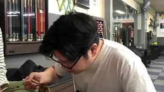 친구들과 당구장에서 짜장면 꿀맛 asmr