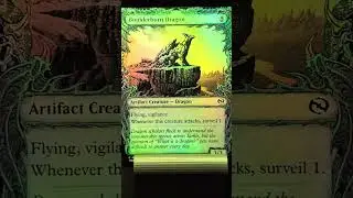 Boulderborn Dragon #showcase Full Foil FX #tarkirdragonstorm #foil #mtg #dragon #art