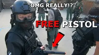 SURPRISING Kids with FREE Airsoft Pistols! CRAZY REACTIONS & Airsoft War/Pistol Gameplay!