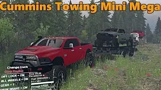 Spin Tires | Cummins towing the Mini Mega Ram on Eagle's Nest!!