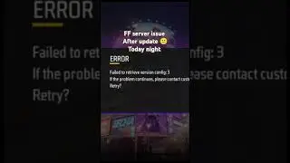 Free fire Server issue 1St After update #ff #freefire #serverissues