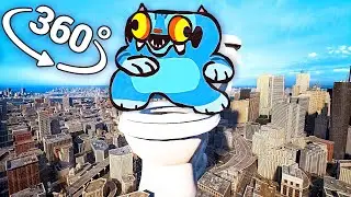 Derpy Tiger Dancing - City in 360&deg; Video | VR / 8K | ( KPop Demon Hunters )