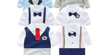0-12M New born baby clothes Handsome Gentleman Clothing Set Infant