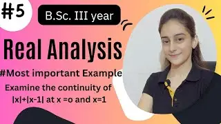 Real analysis bsc 3rd yr | Important examples on continuity 📝