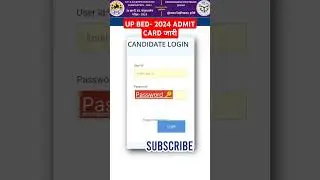 UP BED 2024 ADMIT CARD जारी | How to download up bed admit card 2024 | up bed admit card out #shorts