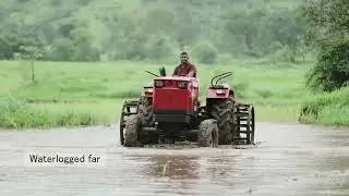 AutoNxt Electric Tractor X45H2 - Rotavator Puddling in Heavy Rainy season and Flooded farms.