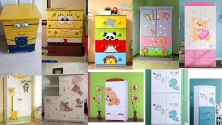 Baby 💞🍼 wardrobe wall drawer style and  different/nice /amazing 😍 designs /cartoon style wardrobe 💕🤩