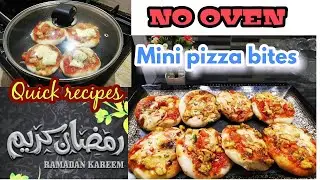 Mini Pizza Bites | No Oven Mini Pizza Bites | Iftar Recipes