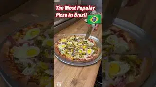 Traditional Brazilian Portuguese pizza 🍕 #nationalpizzaday #italianfood #food #pizzatoday #italian