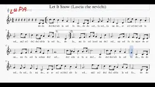 Let  It Snow - Flauto - Note - Spartito - Tutorial - Karaoke - Recorder - Instrumental
