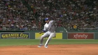 KC@BOS: Escobar makes a great pick on a short hop