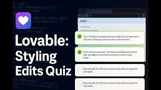 Lovable AI Styling Quiz, Test Your AI Web Design Skills (Intro to AI Programming Course with Lovable