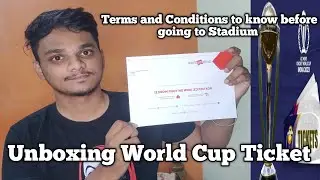 World cup Ticket Unboxing