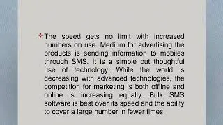 What are the benefits of Bulk Sms