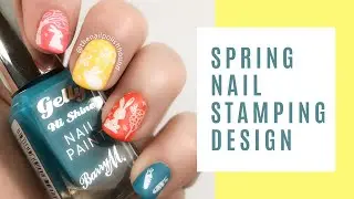 Spring Stamping with Barry M Gelly Hi Shine #BarrysStars #BMGellyNails
