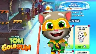 Talking Tom Gold Run Polar Adventure - Super Tom Character VS Roy Raccoonz ios android gameplay
