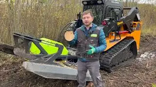 Обзор мульчера Niubo на минипогрузчике Bawoo BTL 350