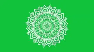 Rotating Mandala Art Animation | Spiritual Green Screen Element
