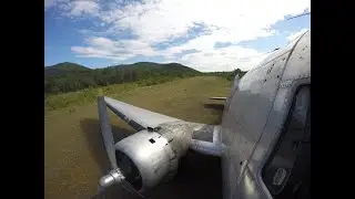 DC-3 Cockpit Takeoff - Flat, Alaska