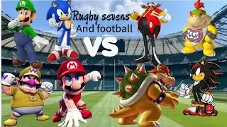 Team Mario Vs Team Bowser Rugby sevens and football  mario and sonic at the tokyo 2020 olympic games
