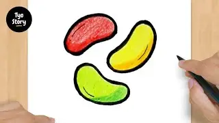 #671 How to Draw a Jelly Beans - Easy Drawing Tutorial
