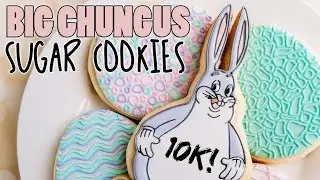 10k Subscribers! Big Chungus Decorated Sugar Cookies on Kookievision