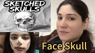 SKULL 💀 Q Drawing ki face pr | pray 🤲🏻 for Hafsa Neelam plz || Gusa dela rahe hain mujhy 