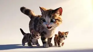 Precious Paw Patrol: Brave Mother Cat Protects Her Kittens from Danger