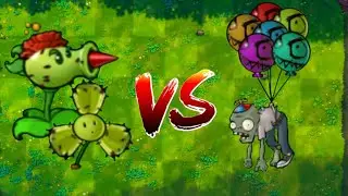 PvZ Hybrid Walkthrough : Cactus Team Vs Balloons Zombie ( Day 6 - 10 ) --- V0.1.0
