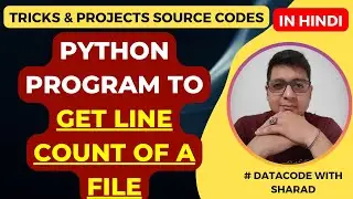 Python Program to Get Line Count of a File || Python Count Lines || Python Tutorial In Hindi