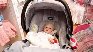 Taking Reborn Baby Doll Shopping in New Stroller and Car Seat to Carters
