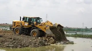 Great Stronger Shantui Dozer Matador vs SDLG Wheel Loader Operator Skill Moving Rock Building Road