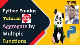 Python Pandas Tutorial 33: Aggregate by multiple functions | Aksadur | Bangla
