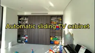 Automatic sliding TV cabinet, remote control electric sliding system. LEADER Automatic Door
