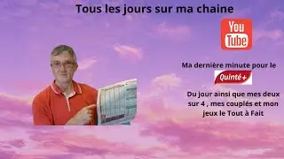 La derni&egrave;re minute du quint&eacute; de ce MARDI 27 JANVIER R&eacute;union 1 course 1 A PARIS VINCENNES
