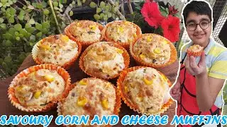 EGGLESS SAVOURY MUFFINS || CORN AND CHEESE MUFFINS || BREAKFAST MUFFINS || ARJUN GABA